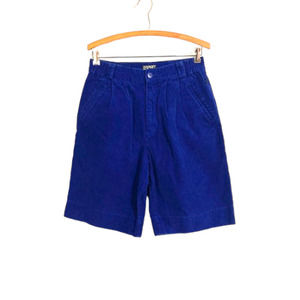 Vintage Blue CORDUROY Hight Waisted Shorts - ESPRIT Royal Blue Shorts - Size 7
